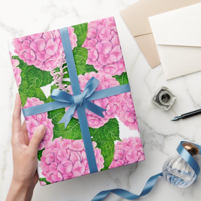 Papel De Regalo Hydrangea waterolor pattern wrapping paper (Regalar)