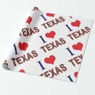 Papel De Regalo I (Corazón) Amor Texas Bluebonnet