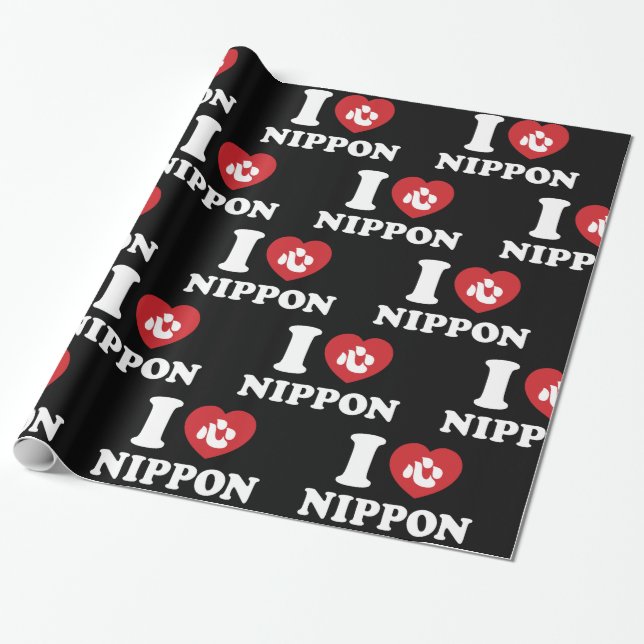 Papel de regalo I HEART [LOVE] NIPPON (Desenrollado)
