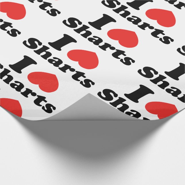 Papel De Regalo I Heart Sharts (Esquina)