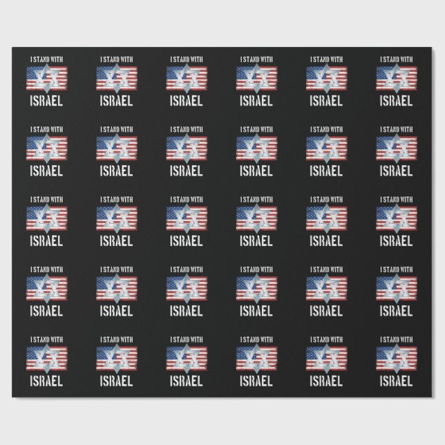 Papel De Regalo i stand with israel (Superficie plana)
