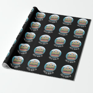 Papel De Regalo Ice-berg-er Funny Cheeseburger Pun Dark BG