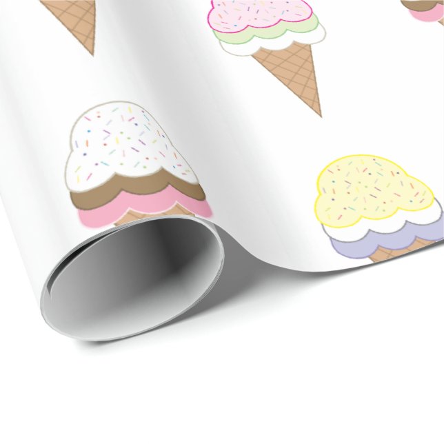 Papel De Regalo Ice Cream Awesomness (Esquina del rollo)