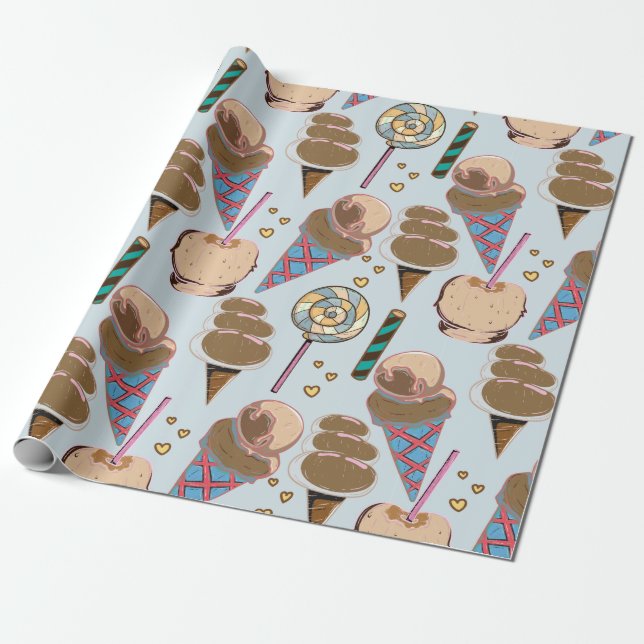 Papel De Regalo Ice cream pattern | Lollies pattern | lollipop 25 (Desenrollado)