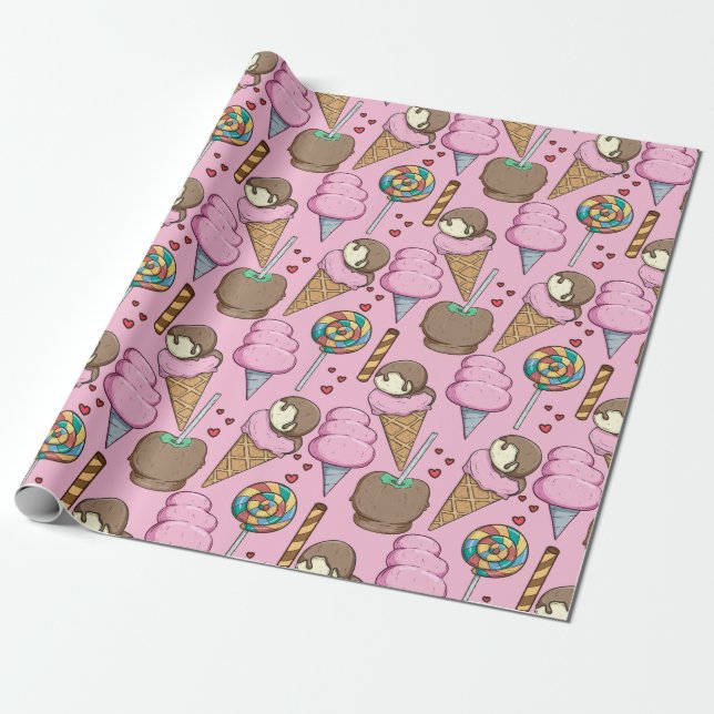 Papel De Regalo Ice cream pattern | Lollies pattern | lollipop 26 (Desenrollado)