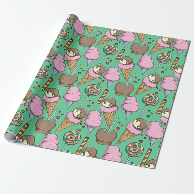 Papel De Regalo Ice cream pattern | Lollies pattern | lollipop 29 (Desenrollado)
