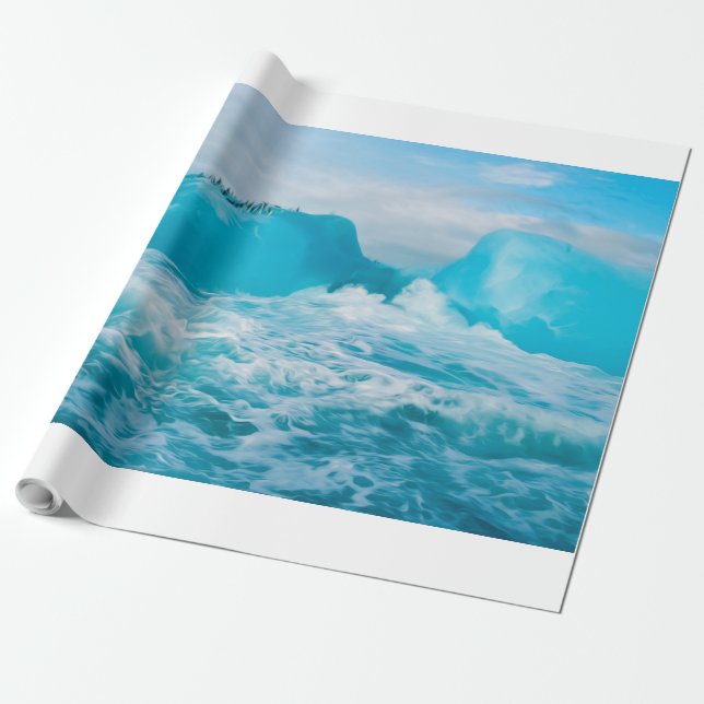 Papel De Regalo Iceberg antártico (Desenrollado)