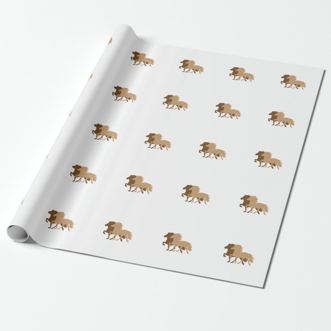 Papel De Regalo Icelandic Horse (Desenrollado)