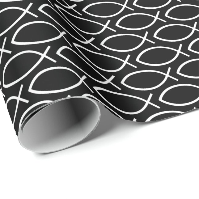 Papel De Regalo Ichthys Christian Symbol Pattern (Esquina del rollo)