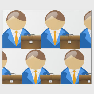 Papel De Regalo Icono de hombre de negocios profesional con maletí