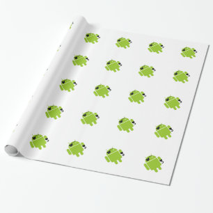 Papel De Regalo Icono de Robot Android como pirata