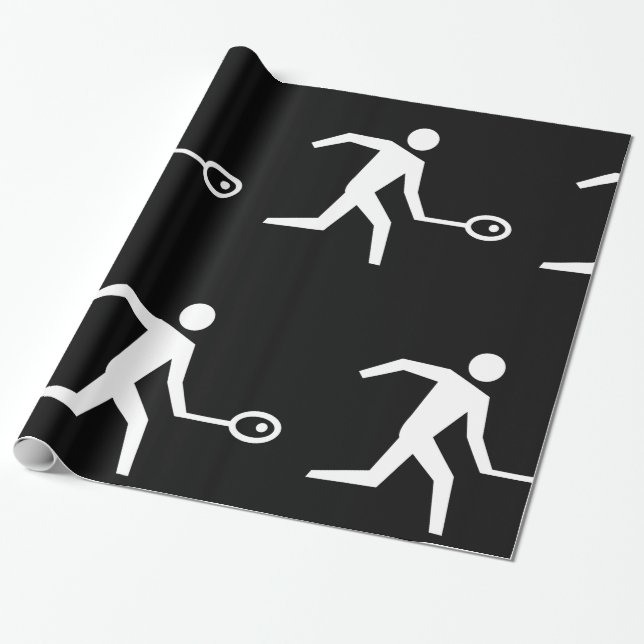 Papel De Regalo Icono del jugador de squash (Desenrollado)