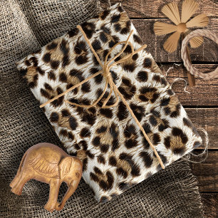 Papel De Regalo ID1157 del Fiesta de Safari impreso en Leopardo de
