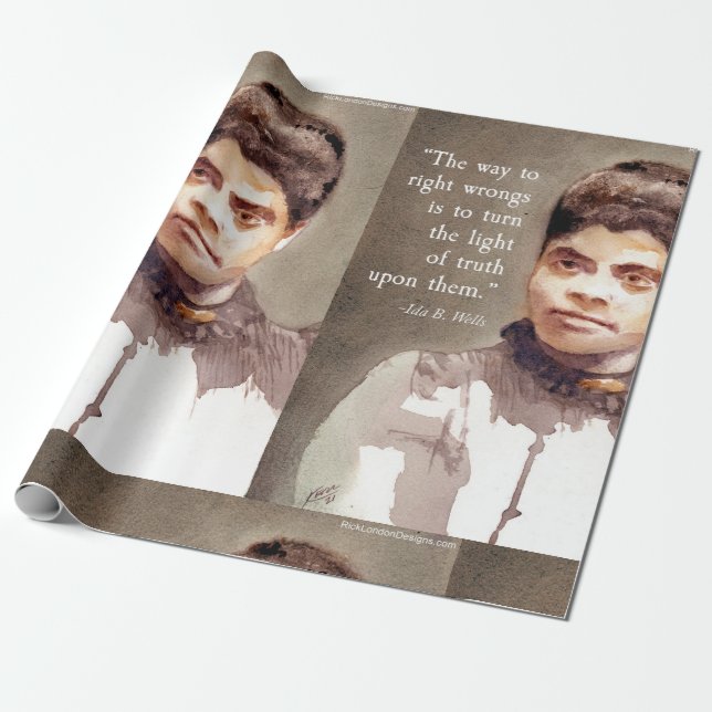 Papel de regalo Ida B Wells & Quote Baby (Desenrollado)