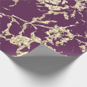Papel De Regalo Idea de regalo de Marsala Gold Marble Strokes