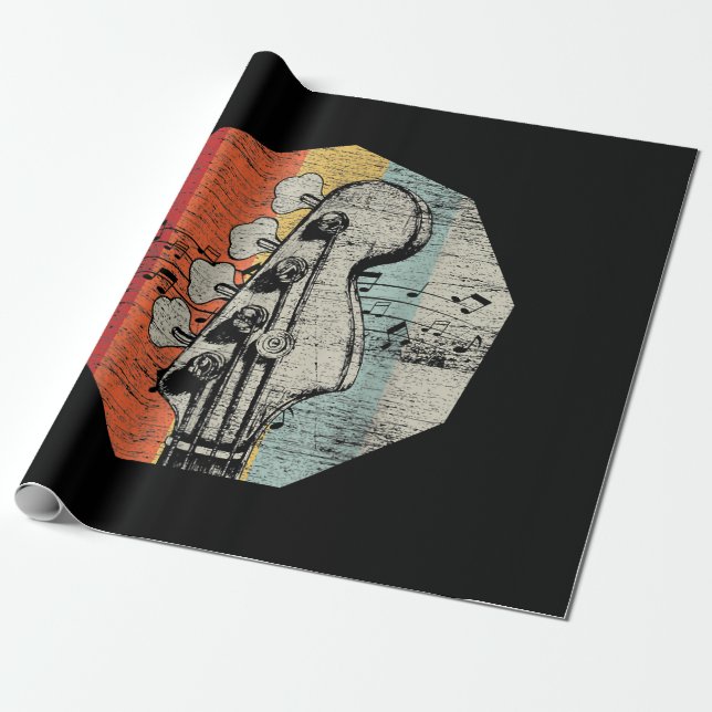 Papel De Regalo Idea Regalo Para Bass-guitarrista - Bass Guitar (Desenrollado)