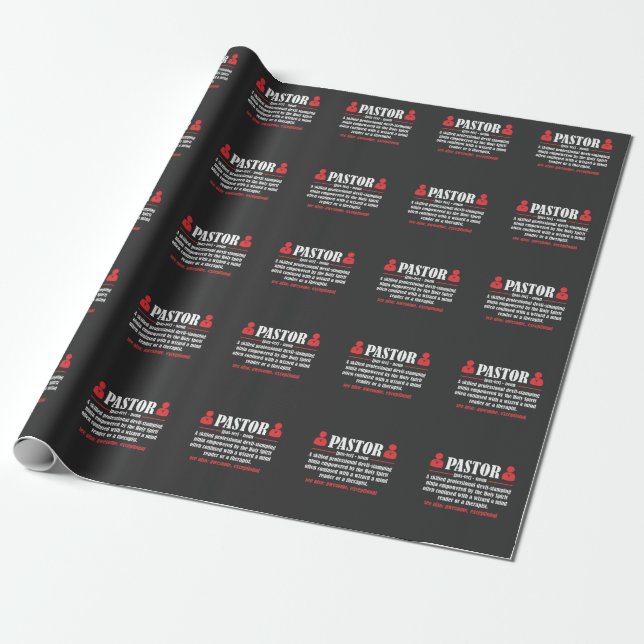 Papel De Regalo Iglesia cristiana Pastor Definición Minis Religios (Desenrollado)