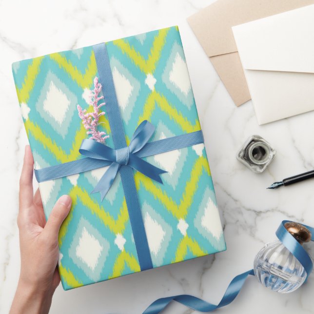 Papel De Regalo Ikat Chevron tribal (Regalar)