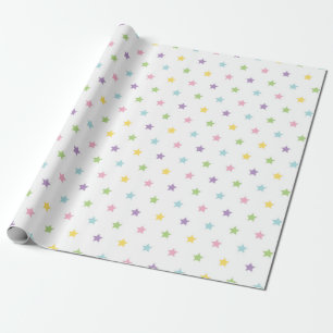 Papel De Regalo Ilumina tu espacio con patrón de estrellas pastel