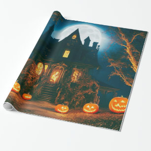 Papel De Regalo Iluminaciones espeluznantes: Encantador Jack-o'-La