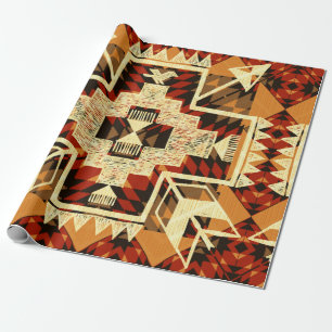 Papel De Regalo Ilustracion abstracto de mano nativo americano