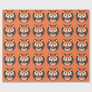 Papel De Regalo Ilustracion Cute Ramen Fox para el diseño de Merch