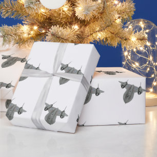 Papel De Regalo ILUSTRACION de aeronaves supersónicas SR71 Blackbi
