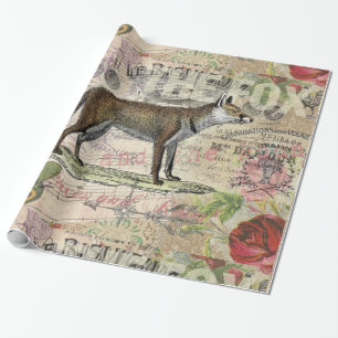 Papel De Regalo Ilustracion de animales de la vida silvestre Fox