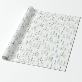 Papel De Regalo Ilustracion de árbol de pino acuático