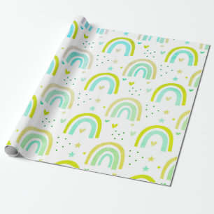 Papel De Regalo Ilustración de arcoiris cúbico