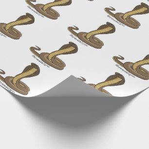 Papel De Regalo Ilustracion de cobra marrón