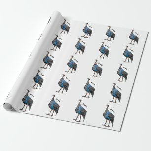 Papel De Regalo Ilustración de dibujos animados de ave gallina de