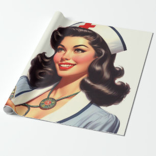 Papel De Regalo Ilustración de enfermera vintage