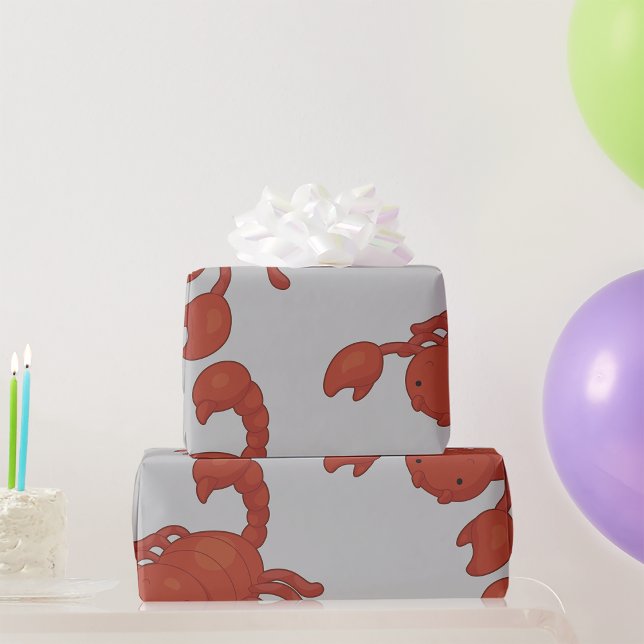 Papel De Regalo Ilustración de Escorpión Rojo (Subido por el creador)