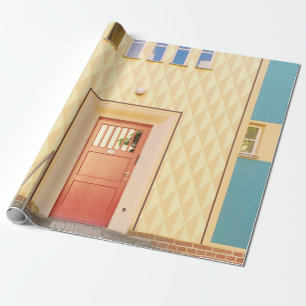 Papel De Regalo Ilustracion de la casa amarilla