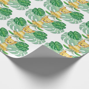 Papel De Regalo Ilustracion de león Safari moderno