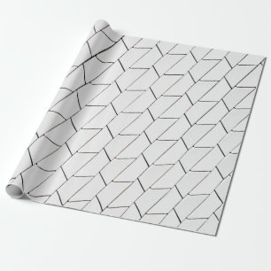 Papel De Regalo Ilustracion de líneas blancas y negras