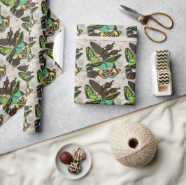 Papel De Regalo Ilustracion de mariposas antiguas de Francia-1