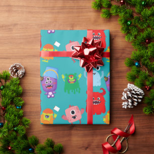 Papel De Regalo Ilustración de monstruo para niños