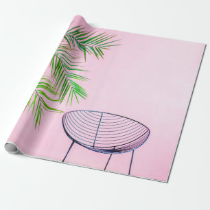 Papel De Regalo Ilustracion de palmeras verdes y negras