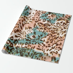 Papel De Regalo Ilustracion de patrón leopardo, impresión animal 