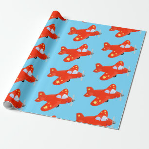 Papel De Regalo Ilustracion de personalizado de avión rojo con vue
