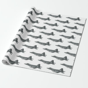 Papel De Regalo Ilustracion de personalizado de aviones de combate