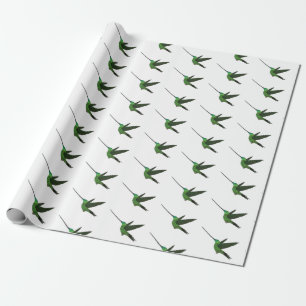 Papel De Regalo Ilustracion de personalizado de colibrí con moto d