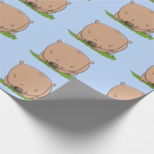Papel De Regalo Ilustracion de personalizado de wombat para bebé l