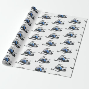 Papel De Regalo Ilustracion de personalizado para motos de nieve