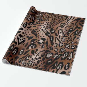 Papel De Regalo Ilustracion de piel de leopardo tejido de patrones