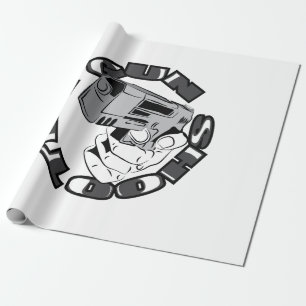 Papel De Regalo Ilustracion de pistoleros de armas
