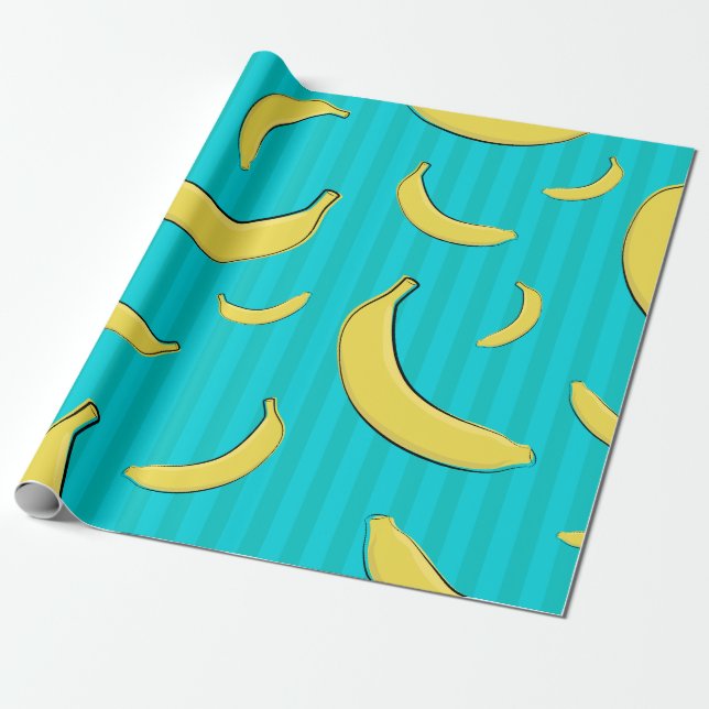Papel De Regalo Ilustración de plátano (Desenrollado)