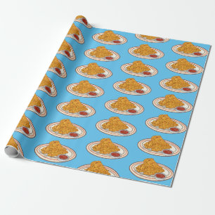 Papel De Regalo Ilustracion de pollo frito personalizado